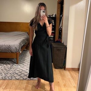 Marine Layer Emlyn Black Wrap Dress